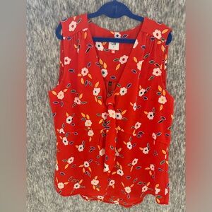 Like new CAbi Floral Tank Top size small